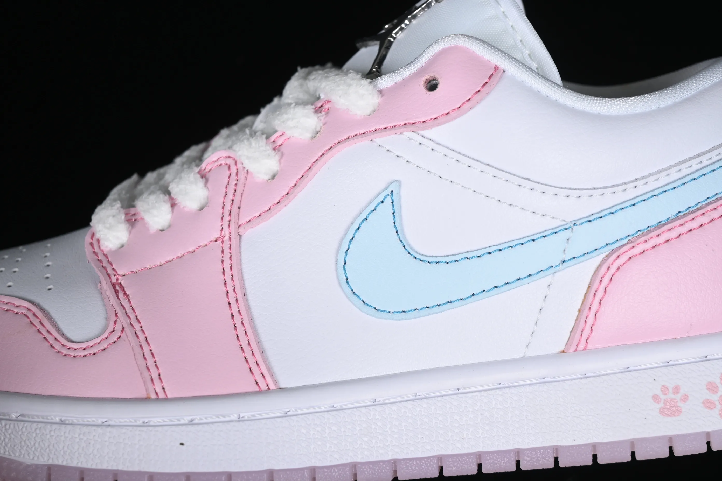All categories Air Jordan Jordan series basketball shoes Air Jordan 1 Low Z version Air Jordan 1 Low "White/Pink Foam/Glacier Blue" AJ1 Joe 1 Valentine's Day low-top cultural casual sneakers HM3706-141